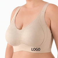 Soutien-gorge invisible en dentelle SHANGBINI, grande taille, effet lissant et confortable, côtés hauts, logo personnalisé OEM, fabrication en usine