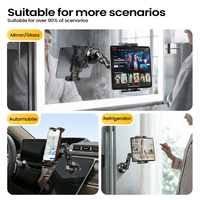 Dudukan Tablet & Ponsel untuk Mobil & Truk dengan Suction Cup, Rotasi 360 Derajat untuk Tablet & iPad 5-13 Inch, untuk Penggunaan di Meja