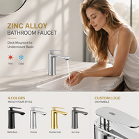 Robinet de lavabo monocommande chromé pour projets d'appartements, mitigeur de salle de bain avec valve en céramique