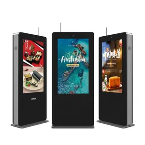 50 polegadas ao ar livre Android Lcd Touch Screen Monitor Floor Stand Publicidade Digital Monitor Display LCD impermeável