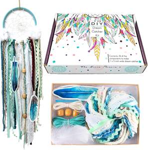 Hot Sale Crystal Handmade Macrame DIY Mini <strong>Dream</strong> <strong>Catcher</strong> <strong>Kits</strong> with Rings Cotton Rope Macrame Lace for Evil Eye <strong>Dream</strong> <strong>Catcher</strong> Kid - Product Image 1