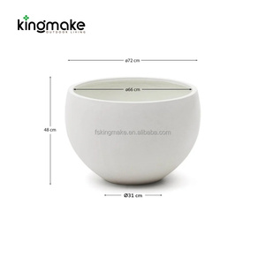 Grands pots à fleurs nordiques <span class=keywords><strong>en</strong></span> fibre de verre, pots ronds <span class=keywords><strong>en</strong></span> fibrociment et béton, pots à plantes durables pour jardin, toit, hall <span class=keywords><strong>d</strong></span>'hôtel - Product Image 6