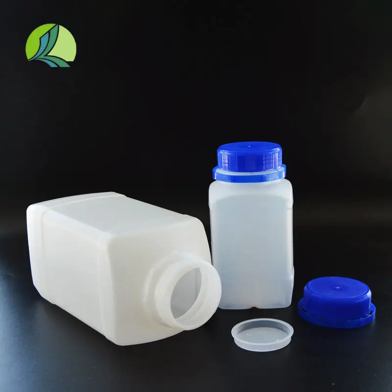 プラスチック広口試薬ボトル500ml1500mlHDPEラボ用化学スクエアボトル医薬品