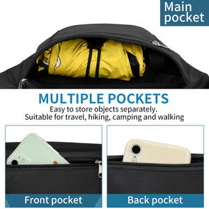 Sac de ceinture décontracté pour femmes, pochette de téléphone de voyage Oxford sac <span class=keywords><strong>banane</strong></span> noir pour hommes - Product Image 3