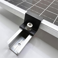 Support de montage photovoltaïque pour panneaux solaires sur rail mini de 200 mm pour toitures en acier avec rail photovoltaïque en alliage d'aluminium