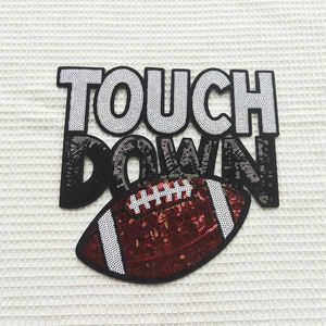 แผ่นปะติดสำหรับเสื้อผ้าแผ่นปักลายตัวอักษรผ้ากำมะหยี่ขนาดใหญ่แผ่นแปะติดสำหรับเสื้อกีฬาออกแบบได้ตามต้องการ - Product Image 2