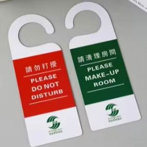 Letrero Colgante de PVC Personalizado, Letrero de Recordatorio para Hotel, Letrero de Advertencia para Manija de Puerta de Empresa, Letrero de Plástico - Product Image 1