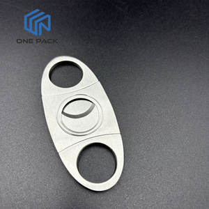 Coupe-cigares de table noir personnalisé en plastique avec logo double lame en acier inoxydable Accessoires pour ustensiles de ciseaux à cigares - Product Image 5