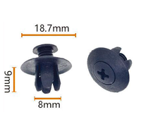 Clips de fixation automobile en plastique QGC-D027, neufs, en gros, 16 sacs/carton, pour pare-chocs avant de voiture, remplacement universel, clips pour panneaux de porte de voiture