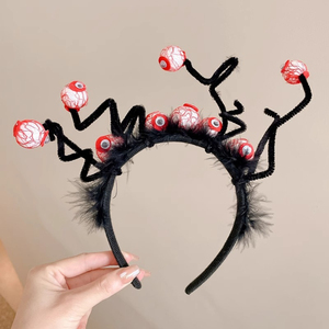 Serre-tête Halloween avec yeux effrayants, parfait pour les fêtes costumées féminines, les décorations de maison hantée et les soirées. - Product Image 1