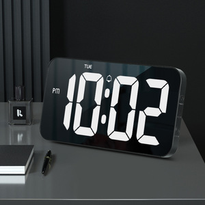 Nhân vật lớn LED Đồng Hồ Treo Tường hai mục đích điều khiển âm thanh điện tử đồng hồ báo thức âm nhạc hai nhóm bàn treo đồng hồ - Product Image 3