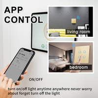 Interrupteur intelligent WiFi, écran tactile en verre, compatible avec l'application Tuya Smart Life, prise européenne WiFi RF