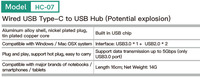Harga Bersaing Colokan Sudut Kanan 3 In 1 Kabel USB Type-c Ke USB Hub USB3.0 * 1 + USB 2.0*2