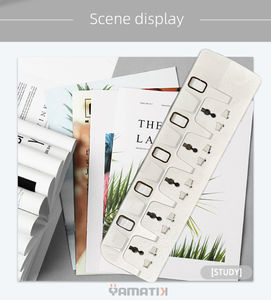 Prise de courant de table en gros d'usine, 5 prises, 10A, interrupteurs de protection contre les surcharges, volet de sécurité, matériau ignifuge pour la maison et le bureau - Product Image 2