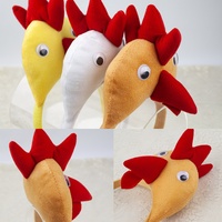 Accessoires de mascarade pour enfants, ensemble de serre-têtes animaux (coq et poussin) de Pâques, marque Fu Xin, en plastique fait main, pour le marché transfrontalier
