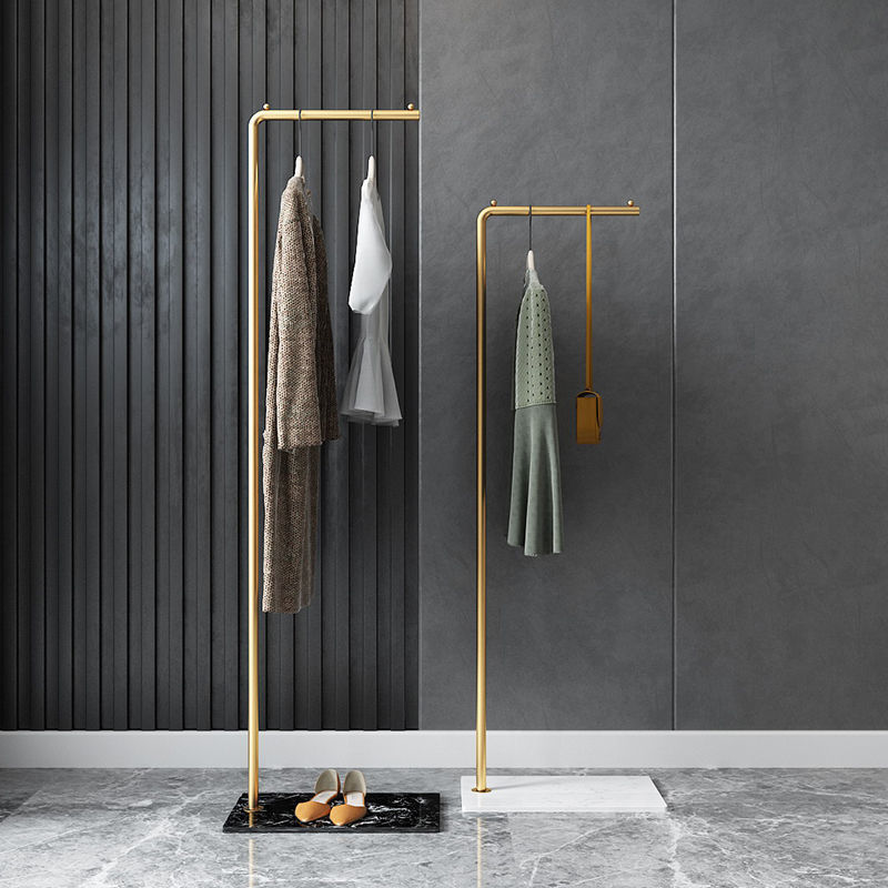 Nordic Style Light Luxury Modern Rod-Style Coat Rack Simple Household Storage Rack for Bedroom Floor-Standing Internet Popular