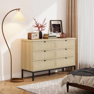 Ensemble <span class=keywords><strong>de</strong></span> chambre à coucher Queen <span class=keywords><strong>en</strong></span> <span class=keywords><strong>rotin</strong></span> naturel et bois, 4 pièces, avec cadre <span class=keywords><strong>de</strong></span> <span class=keywords><strong>lit</strong></span> Queen, commode et table <span class=keywords><strong>de</strong></span> chevet, ensemble <span class=keywords><strong>de</strong></span> 2 - Product Image 2