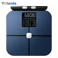 Balance connectée Yolanda nouvelle génération avec revêtement ITO, 8 électrodes, mesure précise de la graisse corporelle à double fréquence