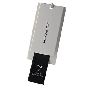 Etiqueta colgante impresa personalizada de lujo, etiqueta tejida de Jeans reciclada de cartón en relieve con logotipo propio, etiqueta de papel colgante de marca para ropa - Product Image 5