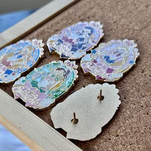 หมุดโลหะชุบสีทองลายเซเลอร์มูนพร้อม tukino usagi hotani Rei kinomoto makoto Mizuno Aino minaino - Product Image 4