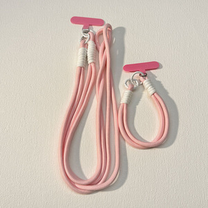 <span class=keywords><strong>Cordon</strong></span> de téléphone en polyester tressé, couleur unie, durable, réglable, long, pour porté en bandoulière, à l'épaule ou au <span class=keywords><strong>cou</strong></span>, avec fonction <span class=keywords><strong>porte</strong></span>-clés - Product Image 2