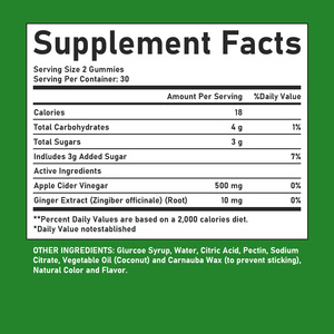 Gomitas de vinagre de sidra de manzana de alta calidad con extracto de jengibre que favorecen la digestión y el equilibrio intestinal, suplemento energético. - Product Image 5