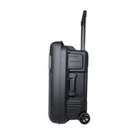 Enceinte trolley en plastique 15 pouces avec microphone sans fil, 60W haute puissance, LED RGB, batterie, Aux, Bluetooth 5.3 pour fêtes et événements extérieurs