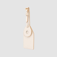 LOGO personnalisé véritable cuir nappa lisse voyage avion bagages étiquette volante étiquette de bagage pour support AirTag