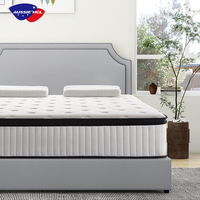 Matelas de lit orthopédique d'hôtel de fabricant chinois matelas à ressorts ensachés enroulés matelas en mousse à mémoire de forme