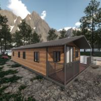 Maison préfabriquée extensible à énergie solaire, maison modulaire mobile hors réseau avec salle de bain et cuisine, prête à être habillée
