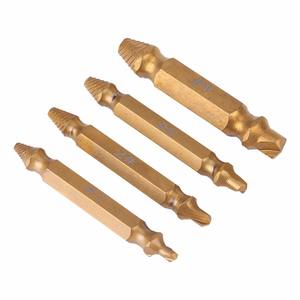 Extracteur de vis à double extrémité en acier rapide plaqué titane S2, jeu de quatre embouts pour dévisser les boulons - Product Image 2