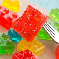 Bonbons en vrac de l'usine chinoise, bonbons multiformes, blocs halal, gommes assorties, bonbons gélifiés