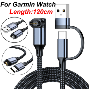 <span class=keywords><strong>Cable</strong></span> de Carga Trenzado Tipo-C de 1.2M PD 5V/1A para Relojes Inteligentes <span class=keywords><strong>Garmin</strong></span> Venu2/VenuSq2/<span class=keywords><strong>3</strong></span>/3S/Fenix 6/7/6S Pro/5X Plus Vivoact - Product Image 2