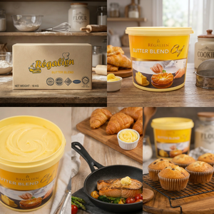 Beurre à tartiner semi-moldeux aux saveurs fruitées de qualité supérieure dans un bocal en verre avec pain tranché et couteau pour le service et la cuisson - Product Image 3