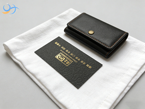 Papier d'affaires personnalisé de luxe avec motif gaufré et dorure à chaud |   Cartes de visite professionnelles industrielles en carton texturé noir épais de qualité supérieure - Product Image 3