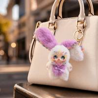 Porte-clés Lapin en Peluche Mignon, Breloque de Sac Lapin Kawaii, Pendentif en Peluche Douce, Poupée en Peluche Anime, Cadeau, Vente en Gros OEM ODM
