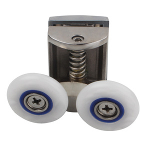 Roulette de porte de douche Juwoya 26 mm, épaisseur 5,5 mm, acier inoxydable, roue réglable pour porte en verre - Product Image 2