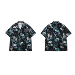 Camisas hawaianas florales <span class=keywords><strong>de</strong></span> secado rápido personalizadas al mejor precio para <span class=keywords><strong>hombre</strong></span>, ropa <span class=keywords><strong>de</strong></span> calle Vintage, Camisa informal con estampado Havaiana transpirable para primavera - Product Image 5