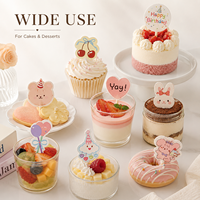 Individuelle Geburtstagstorten-Deko DIY Niedliche Party-Dekorationsstecker mit Happy Birthday & Cartoon-Figuren