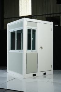 Cabine de sécurité métallique sécurisée, élégante et portable, kiosque temporaire, petite caserne de garde extérieure - Product Image 3