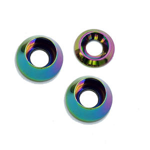 แหวนรองแบนสีต่างๆ M6อลูมิเนียมอลูมิเนียมแบบกำหนดเองที่ใช้ในการดัดแปลงรถยนต์ชุบผิวสีดำ - Product Image 2