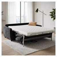 Canapé-lit pliant multifonctionnel en tissu moderne à double usage pour appartements et villas, facile à nettoyer et convertible