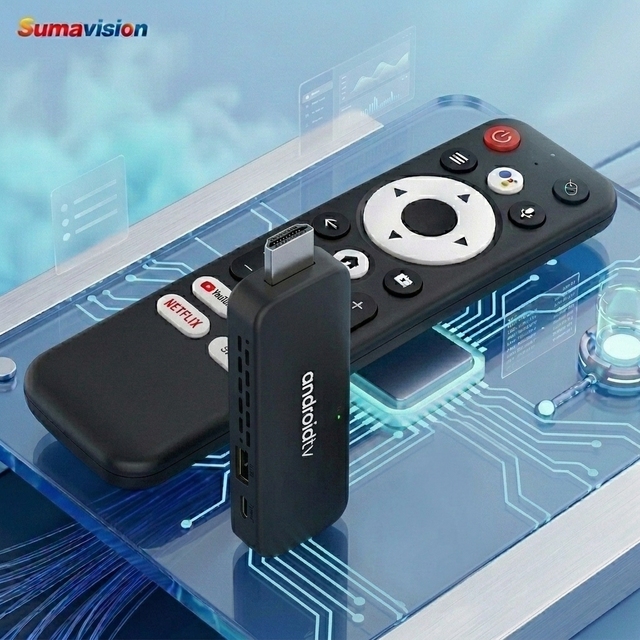 Sumavision 2026 WiFi5 Quad Core 4K HDR/H265 OTT Android TV Stick 2GB+32GB Android 9 BT Voice Control Remote 12 Months Warranty
