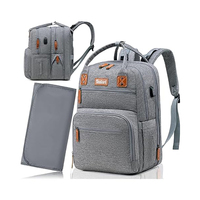 Échantillon gratuit Sac à langer pour femme de grande capacité Sac à dos à langer Les sacs à langer ont de multiples utilisations pour un bébé garçon ou une bébé fille