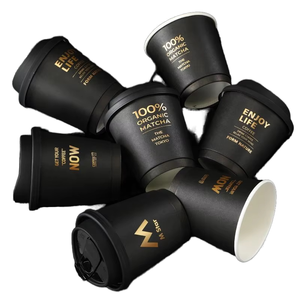 Manchon de gobelet en papier kraft de forme unique recyclable pour Kpop Idol Support Event Gold Foil Printing Logo personnalisé pour café Drinkware - Product Image 4