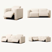 Canapé modulaire inclinable de luxe moderne, angle réglable, Marce, intérieur, inclinable, boucle, mouvement, hôtel, villa, salon, ensemble de canapés, éponge