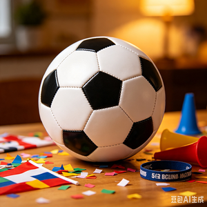 Ballon de football de la Coupe du Monde cousu à la machine en PVC taille 5 pour l'entraînement et la promotion des supporters - Product Image 3