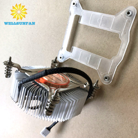 WellSunFan Top Sponsor Listing Refroidisseur de processeur à ventilateur haute performance de 87mm avec dissipateur de chaleur en aluminium à profil bas pour boîtiers d'ordinateur