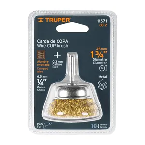 Herramienta de cardado de 6 copas BOX, alambre de 1-3/4' de grosor para taladro, TRUPER - Product Image 4