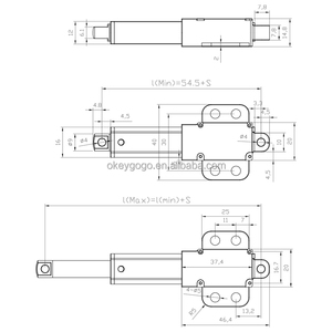 Bộ truyền động tuyến tính nhỏ bán buôn, động cơ 12VDC, bộ truyền động tuyến tính điện mini hình ống với giá đỡ - Product Image 3